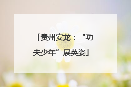 贵州安龙：“功夫少年”展英姿