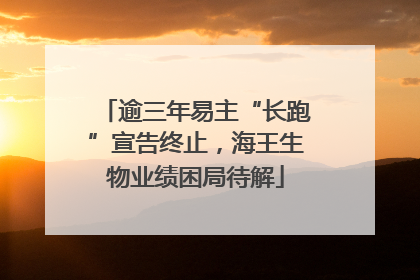 逾三年易主“长跑”宣告终止，海王生物业绩困局待解