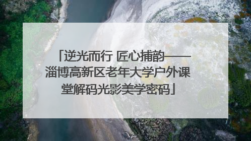逆光而行 匠心捕韵——淄博高新区老年大学户外课堂解码光影美学密码