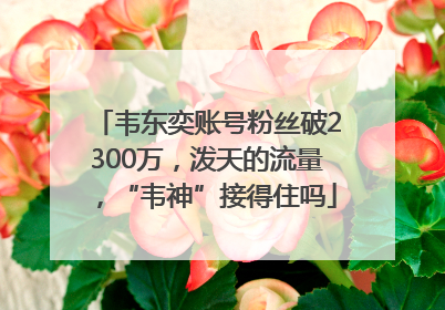 韦东奕账号粉丝破2300万，泼天的流量，“韦神”接得住吗