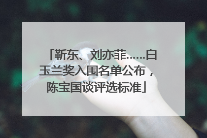 靳东、刘亦菲……白玉兰奖入围名单公布，陈宝国谈评选标准