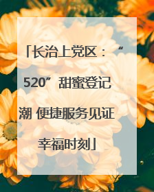 长治上党区：“520”甜蜜登记潮 便捷服务见证幸福时刻
