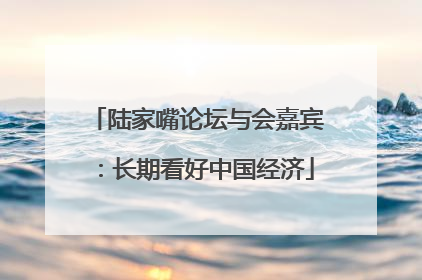 陆家嘴论坛与会嘉宾：长期看好中国经济