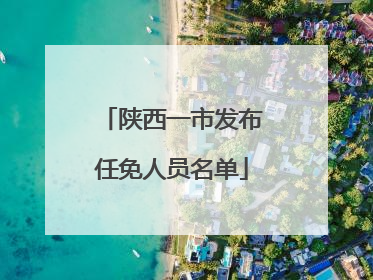 陕西一市发布任免人员名单