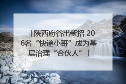 陕西府谷出新招 206名“快递小哥”成为基层治理“合伙人”
