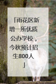 雨花区新增一所优质公办学校，今秋预计招生800人