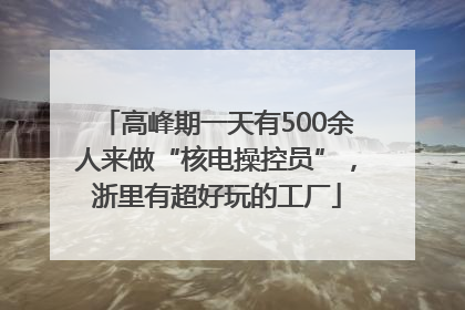高峰期一天有500余人来做“核电操控员”，浙里有超好玩的工厂
