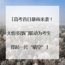 高考首日暴雨来袭！大悟多部门联动为考生撑起一片“晴空”