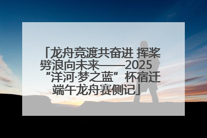 龙舟竞渡共奋进 挥桨劈浪向未来——2025“洋河·梦之蓝”杯宿迁端午龙舟赛侧记