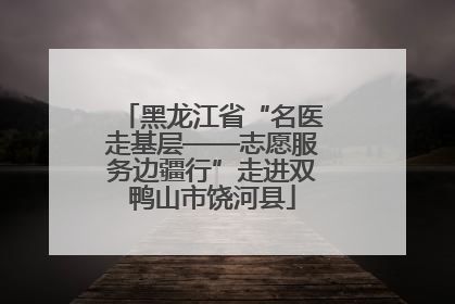 黑龙江省“名医走基层——志愿服务边疆行”走进双鸭山市饶河县