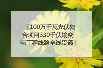100万千瓦光伏复合项目330千伏输变电工程线路全线贯通