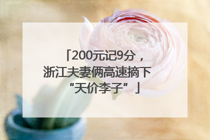 200元记9分，浙江夫妻俩高速摘下“天价李子”
