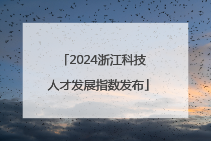2024浙江科技人才发展指数发布