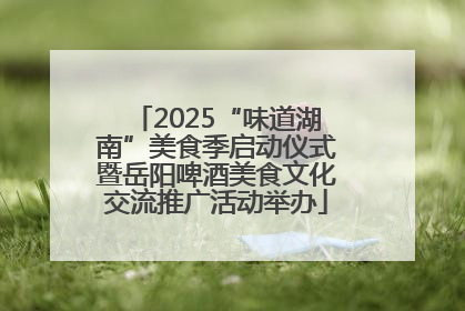 2025“味道湖南”美食季启动仪式暨岳阳啤酒美食文化交流推广活动举办