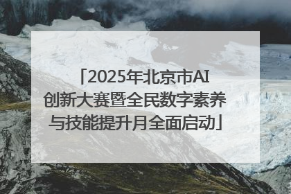 2025年北京市AI创新大赛暨全民数字素养与技能提升月全面启动