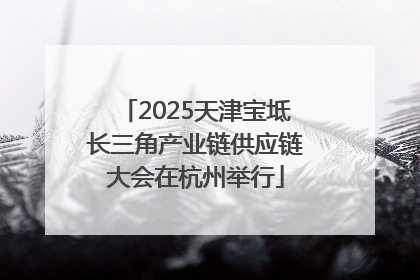 2025天津宝坻长三角产业链供应链大会在杭州举行