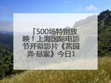 500场特别放映！上海国际电影节开幕影片《酱园弄·悬案》今日12点开票