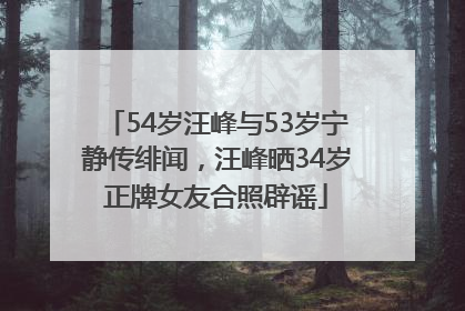54岁汪峰与53岁宁静传绯闻，汪峰晒34岁正牌女友合照辟谣