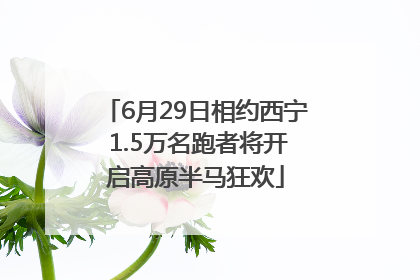 6月29日相约西宁 1.5万名跑者将开启高原半马狂欢